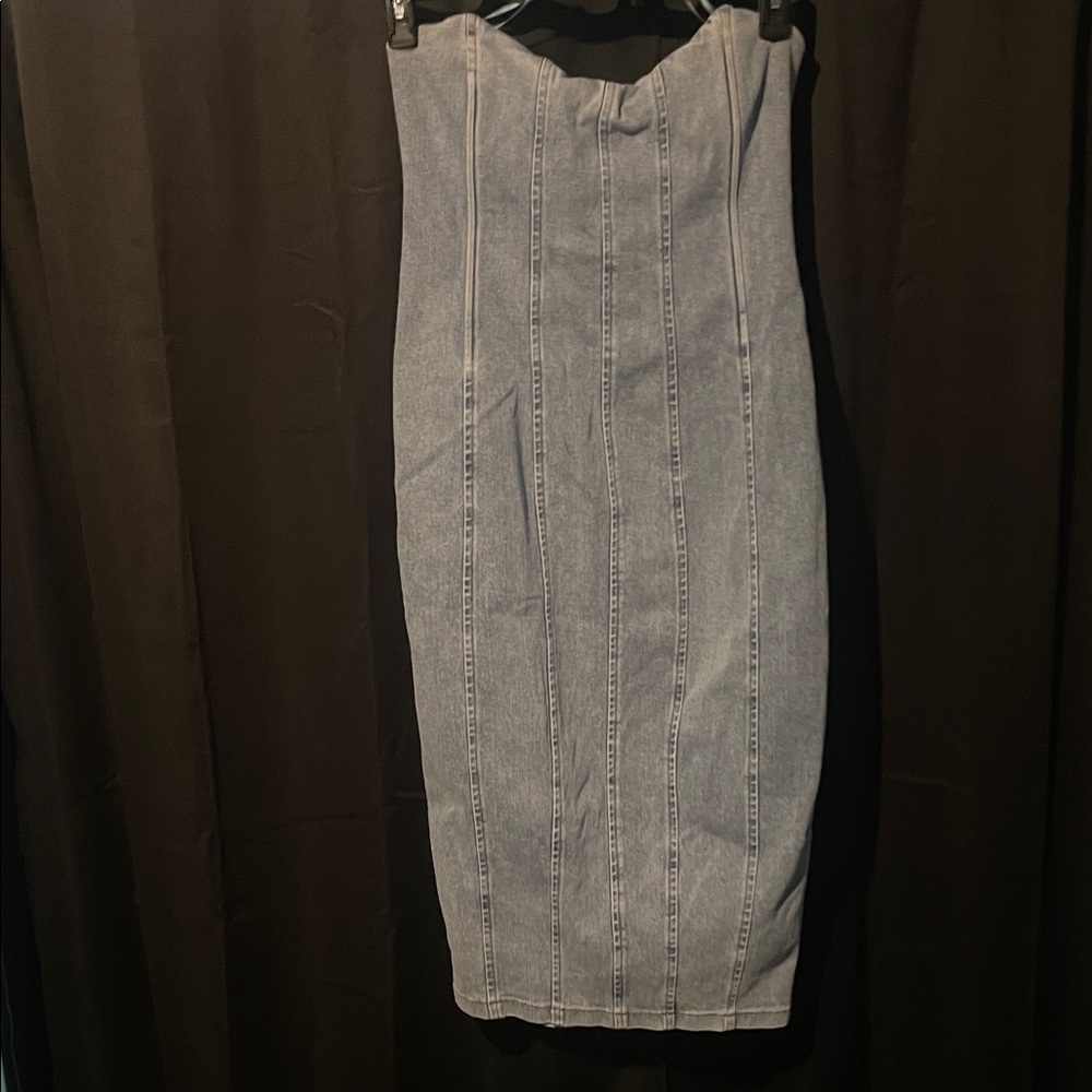 Fashion Nova Gray Pencil Skirt